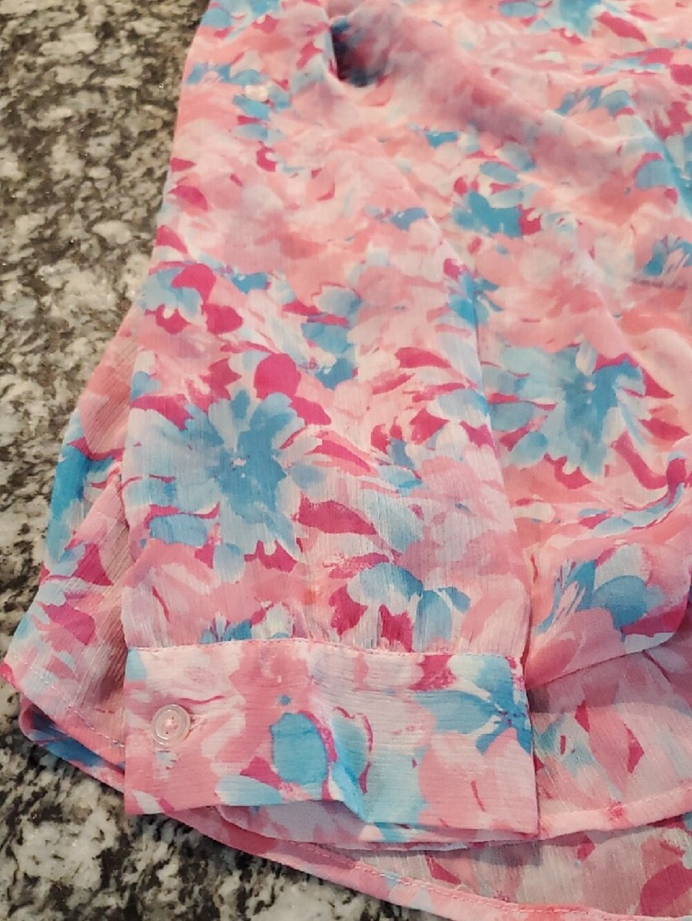 Kut from the Kloth Pink & Blue Floral Sheer Blouse and Ann Taylor Tank BUNDLE - Picture 7 of 11